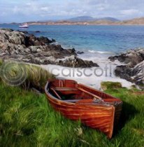 Clinker-Built Boat, Iona Colour Art Greetings Card