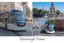 Edinburgh Trams Composite Postcard