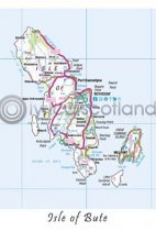 Bute Map Postcard (V A6 LY)