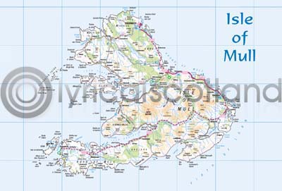 Mull Map Postcard