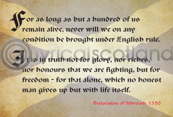 Declaration of Arbroath Saltire Postcard