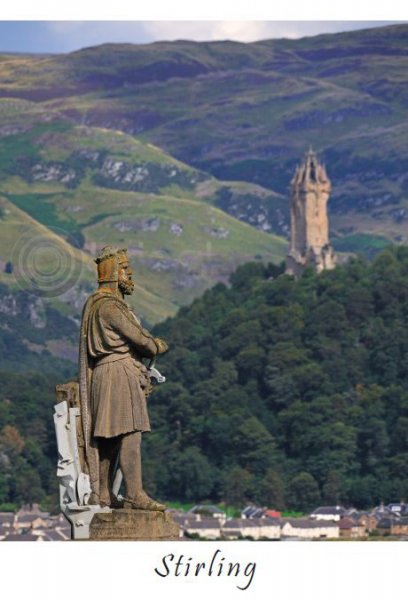 Stirling - Bruce & Wallace Monuments Postcard
