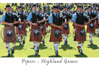 Highland Games Postcard