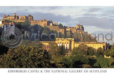 Edinburgh Castle & National Gallery Postcard