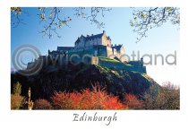 Edinburgh Castle from Princes St Gardens Postcard