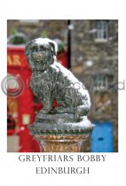 Greyfriars Bobby in Snow Postcard