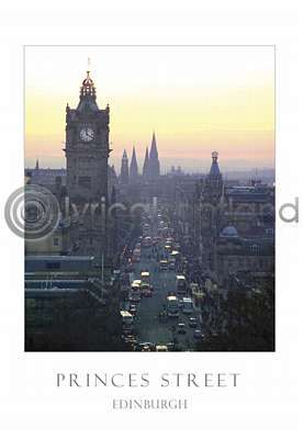 Princes Street At Dusk Postcard