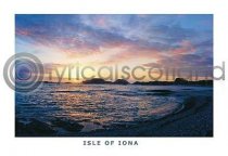 Iona, Sunset At Camus Postcard