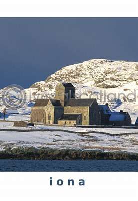 Iona Abbey In Snow Postcard