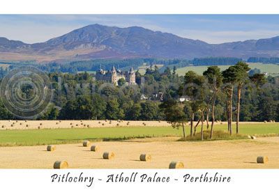 Pitlochry Hay Bales - Highland Perthshire Postcard