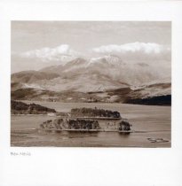 Ben Nevis Sepia Greetings Card