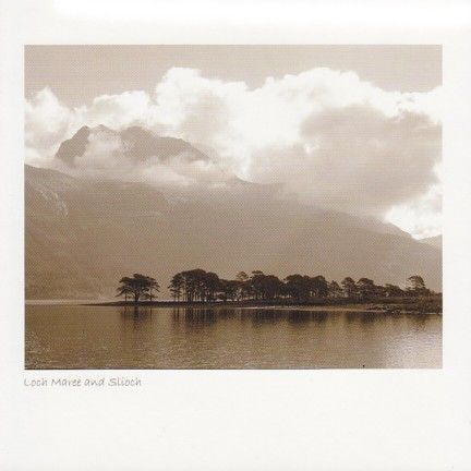 Slioch & Loch Maree Sepia Greetings Card