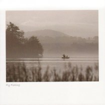 Fly Fishing Sepia Greetings Card