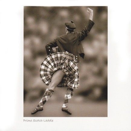 Prime Scotch Laddie Sepia Greetings Card