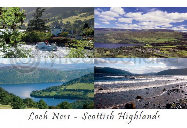 Loch Ness & Scottish Highlands Composite Postcard