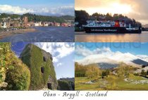 Oban Argyll Scotland Composite 2 Postcard