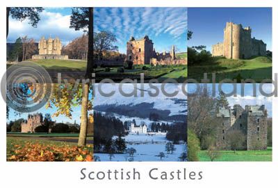 Scottish Castles Composite 2 Postcard