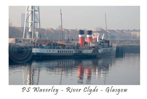 PS Waverley River Clyde Glasgow Postcard