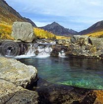 Rock Pool, Glen Rosa, Arran Colour Photo Greetings Card